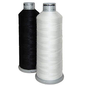 923-N1803 5,500 yard cone of fire resistant white embroidery bobbin thread.